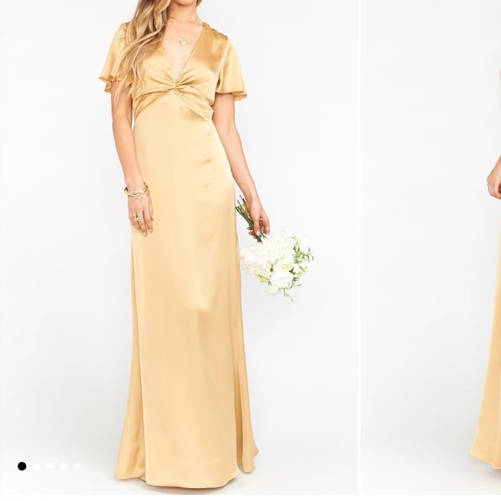 NWT Show Me Your MuMu Rome Twist Gown Gold